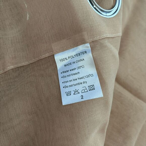 HUTO Taupe Brown Sheer Curtains 2 Panels 52 x 84 Inch Living Room New Open Box - Picture 6 of 6